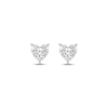 Thumbnail Image 1 of Diamond Solitaire Heart-Shaped Stud Earrings 1/8 ct tw Sterling Silver (J/I3)