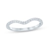 Thumbnail Image 1 of Now + Forever Diamond Contoured Wedding Band 1/6 ct tw 14K White Gold