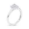 Thumbnail Image 2 of Now + Forever Emerald-Cut Diamond Starburst Halo Engagement Ring 3/8 ct tw 10K White Gold