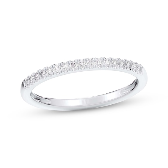 Now + Forever Diamond Wedding Band 1/8 ct tw 10K White Gold