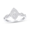 Thumbnail Image 1 of Now + Forever Marquise-Cut Diamond Double Halo Twist Shank Engagement Ring 3/8 ct tw 10K White Gold