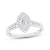 Thumbnail Image 1 of Now + Forever Marquise-Cut Diamond Double Halo Engagement Ring 1/3 ct tw 10K White Gold