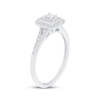Thumbnail Image 1 of Princess-Cut Diamond Double Cushion Halo Engagement Ring 1/3 ct tw 10K White Gold