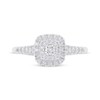 Thumbnail Image 2 of Princess-Cut Diamond Double Cushion Halo Engagement Ring 1/3 ct tw 10K White Gold