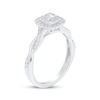 Thumbnail Image 2 of Now + Forever Round-Cut Diamond Double Cushion Halo Engagement Ring 1/3 ct tw 10K White Gold