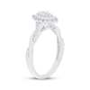 Thumbnail Image 2 of Now + Forever Marquise-Cut Diamond Double Halo Twist Shank Engagement Ring 1/3 ct tw 10K White Gold