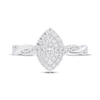 Thumbnail Image 2 of Marquise-Cut Diamond Double Halo Twist Shank Engagement Ring 1/3 ct tw 10K White Gold
