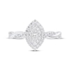 Thumbnail Image 3 of Now + Forever Marquise-Cut Diamond Double Halo Twist Shank Engagement Ring 1/3 ct tw 10K White Gold