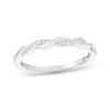 Thumbnail Image 1 of Now + Forever Diamond Twist Wedding Band 1/10 ct tw 10K White Gold