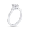Thumbnail Image 2 of Now + Forever Pear-Shaped Diamond Halo Twist Shank Engagement Ring 3/8 ct tw 14K White Gold