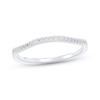 Thumbnail Image 1 of Now + Forever Diamond Contour Wedding Band 1/8 ct tw 14K White Gold