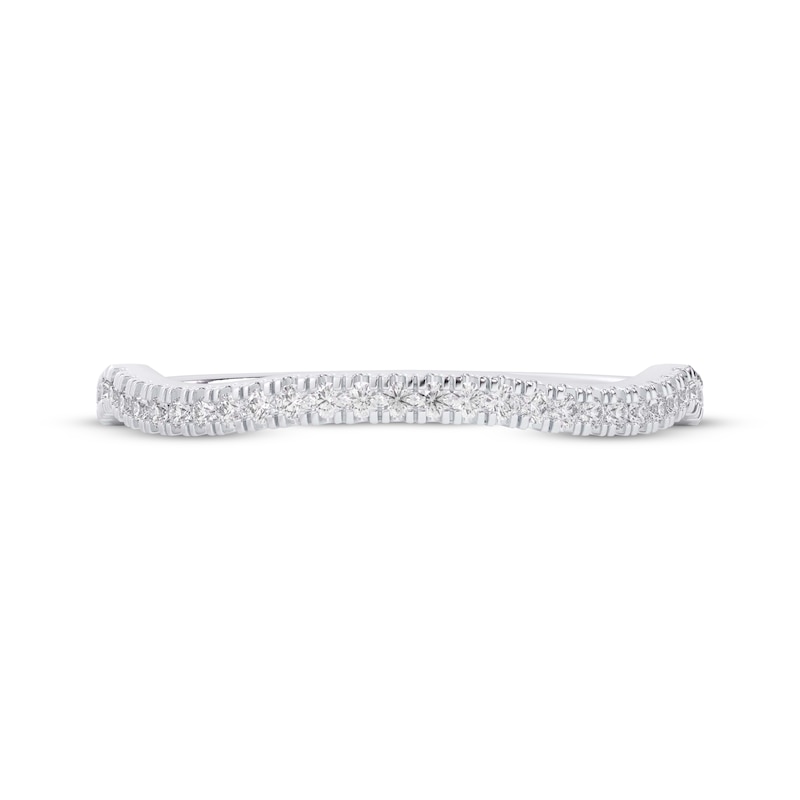 Main Image 3 of Now + Forever Diamond Contour Wedding Band 1/8 ct tw 14K White Gold