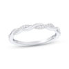 Thumbnail Image 1 of Now + Forever Diamond Twist Wedding Band 1/10 ct tw 10K White Gold