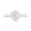 Thumbnail Image 3 of Now + Forever Round-Cut Diamond Starburst Halo Engagement Ring 3/8 ct tw 10K White Gold