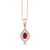 Thumbnail Image 1 of Le Vian Natural Ruby Necklace 1/6 ct tw Nude Diamonds 14K Strawberry Gold