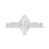 Thumbnail Image 3 of Now + Forever Multi-Diamond Center Marquise Halo Engagement Ring 3/8 ct tw 10K White Gold