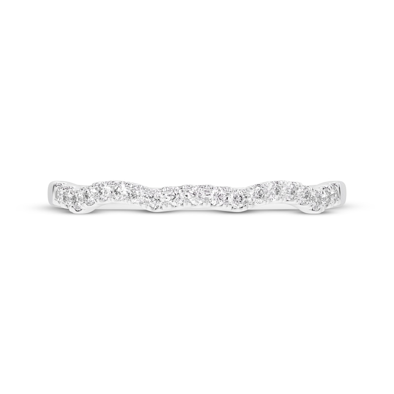 Main Image 3 of Now + Forever Diamond Scalloped Wedding Band 1/10 ct tw 10K White Gold