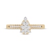 Thumbnail Image 3 of Now + Forever Multi-Diamond Center Pear-Shaped Engagement Ring 1/3 ct tw 10K Yellow Gold