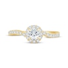 Thumbnail Image 3 of Now + Forever Round-Cut Diamond Halo Engagement Ring 1 ct tw 14K Yellow Gold