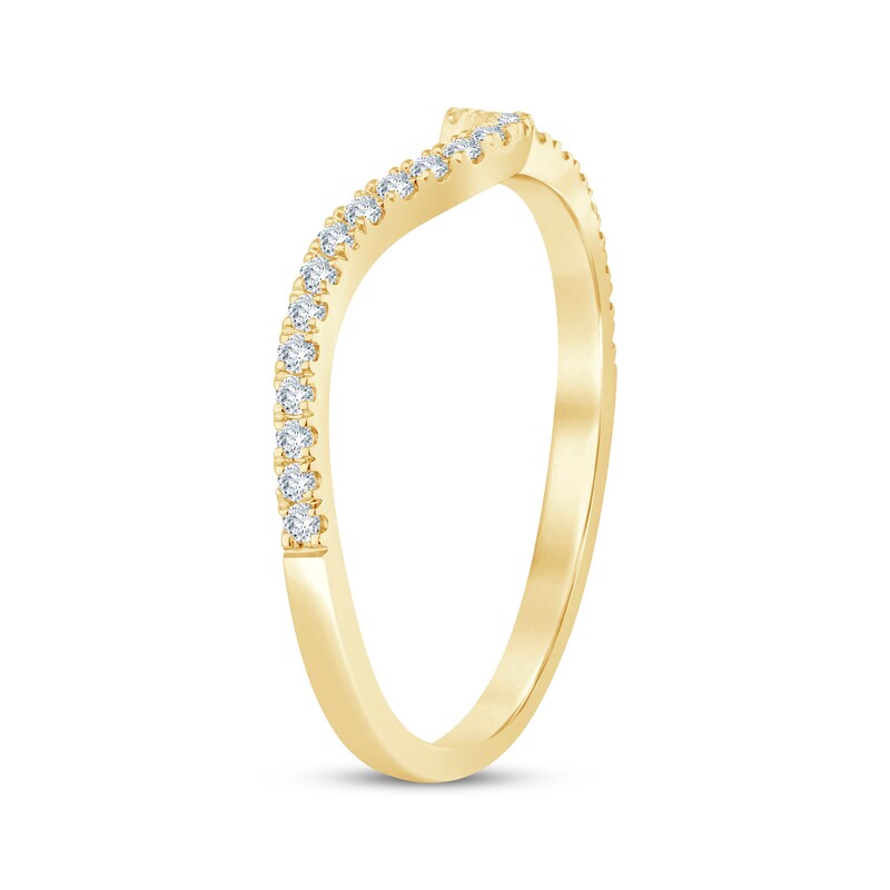 Main Image 2 of Now + Forever Diamond Contour Wedding Band 1/5 ct tw 14K Yellow Gold