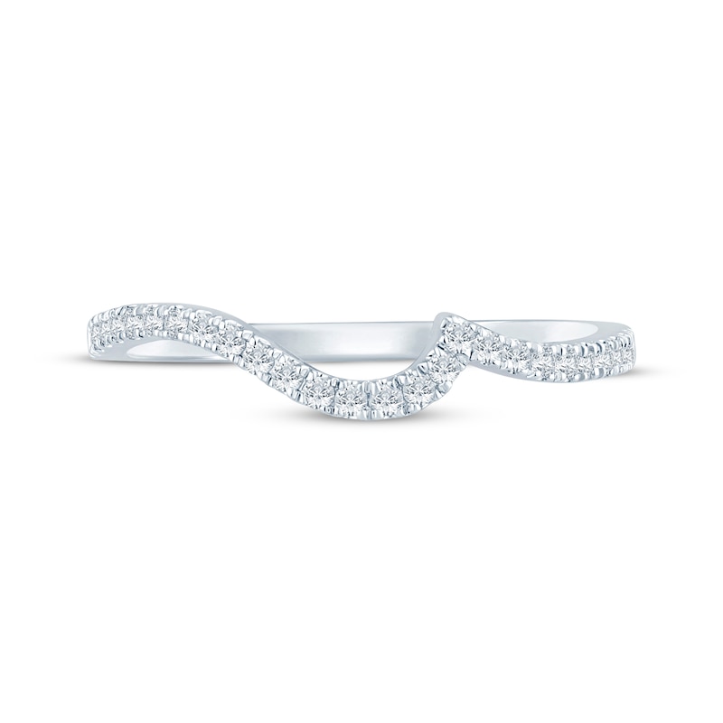 Main Image 3 of Now + Forever Diamond Contour Wedding Band 1/5 ct tw 14K White Gold