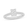 Thumbnail Image 1 of Now + Forever Multi-Diamond Center Rectangle Engagement Ring 1/3 ct tw 10K White Gold