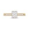 Thumbnail Image 3 of Now + Forever Multi-Diamond Center Rectangle Engagement Ring 1/3 ct tw 10K Yellow Gold