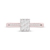 Thumbnail Image 3 of Now + Forever Multi-Diamond Center Rectangle Engagement Ring 1/3 ct tw 10K Rose Gold