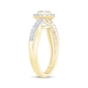 Thumbnail Image 2 of Now + Forever Round-Cut Diamond Halo Engagement Ring 3/8 ct tw 10K Yellow Gold