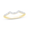 Thumbnail Image 1 of Now + Forever Diamond Contour Wedding Band 1/8 ct tw 10K Yellow Gold