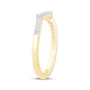 Thumbnail Image 1 of Diamond Contour Wedding Band 1/8 ct tw 10K Yellow Gold