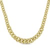 Thumbnail Image 1 of Puffy Graduated Curb Chain Necklace Hollow 10K Yellow Gold 20&quot;