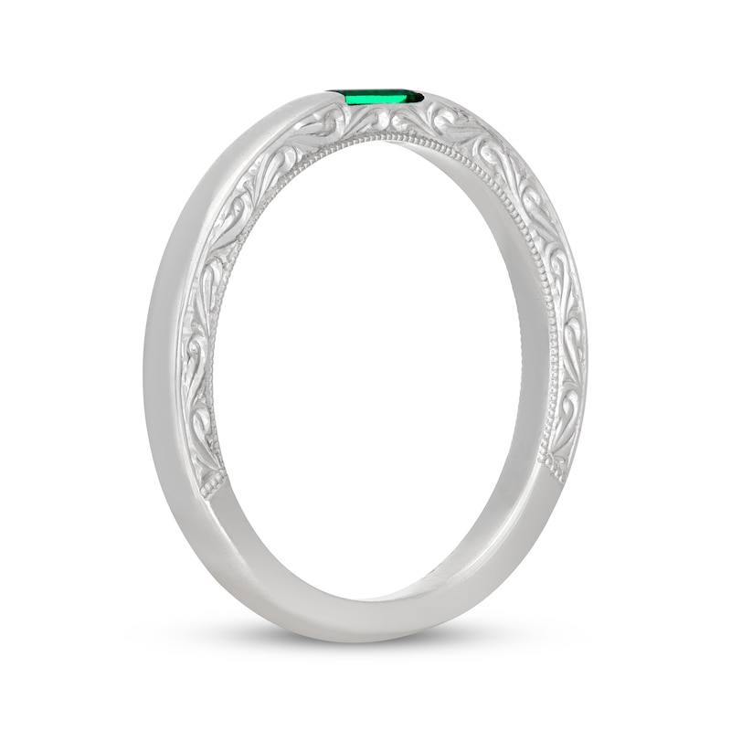 Neil Lane Baguette-Cut Natural Emerald Anniversary Ring 14K White Gold