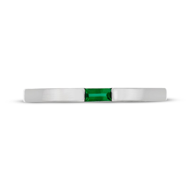 Neil Lane Baguette-Cut Natural Emerald Anniversary Ring 14K White Gold