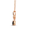 Thumbnail Image 2 of Le Vian Chocolate Waterfall Quartz Necklace 1/3 ct tw Diamonds 14K Strawberry Gold 19&quot;