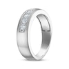 Thumbnail Image 2 of Now + Forever Men's Certified Diamond Five-Stone Wedding Band 1/2 ct tw Platinum