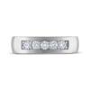 Thumbnail Image 3 of Now + Forever Men's Certified Diamond Five-Stone Wedding Band 1/2 ct tw Platinum