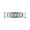 Thumbnail Image 2 of Men's Certified Diamond Five-Stone Wedding Band 1/2 ct tw Platinum