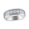 Thumbnail Image 0 of Men's Certified Diamond Seven-Stone Wedding Band 1 ct tw Platinum