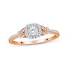 Thumbnail Image 1 of Now + Forever Round-Cut Diamond Cushion Halo Engagement Ring 1/3 ct tw 10K Rose Gold
