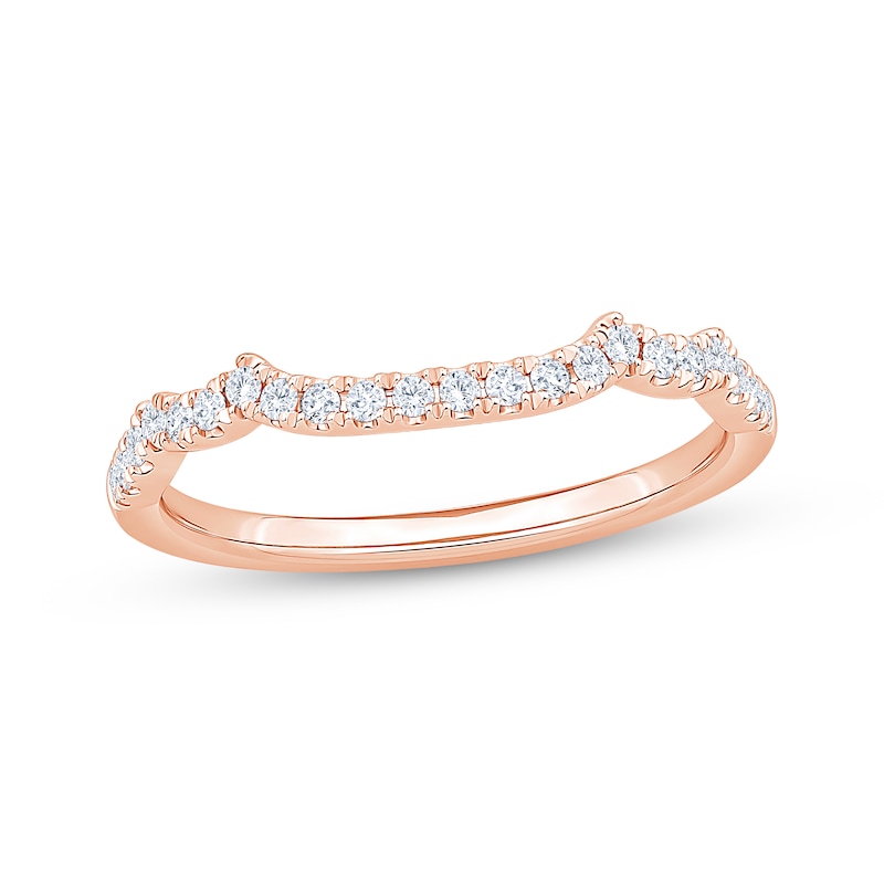 Main Image 1 of Now + Forever Diamond Contour Wedding Band 1/5 ct tw 14K Rose Gold