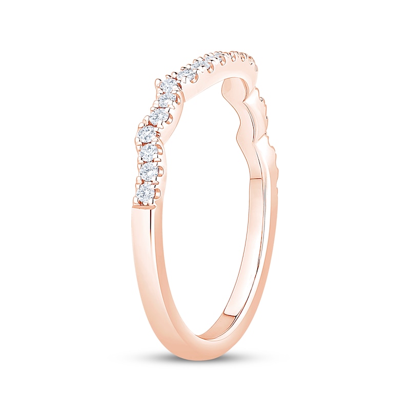 Main Image 2 of Now + Forever Diamond Contour Wedding Band 1/5 ct tw 14K Rose Gold