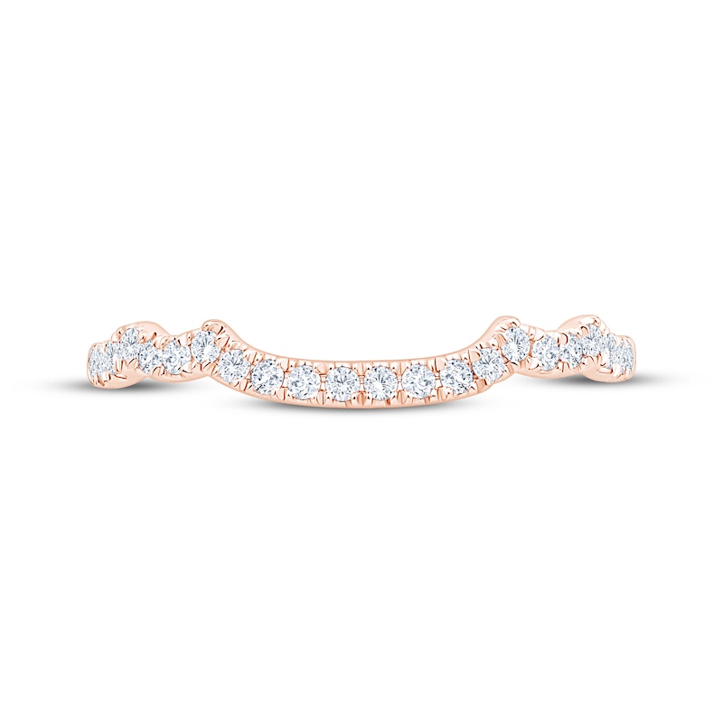 Main Image 3 of Now + Forever Diamond Contour Wedding Band 1/5 ct tw 14K Rose Gold
