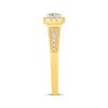 Thumbnail Image 2 of Now + Forever Princess-Cut Diamond Halo Engagement Ring 5/8 ct tw 10K Yellow Gold