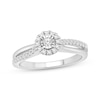 Thumbnail Image 1 of Now + Forever Round-Cut Diamond Halo Engagement Ring 1/4 ct tw 10K White Gold