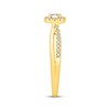 Thumbnail Image 2 of Now + Forever Round-Cut Diamond Halo Engagement Ring 1/4 ct tw 10K Yellow Gold