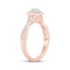 Thumbnail Image 2 of Now + Forever Oval-Cut Diamond Double-Halo Engagement Ring 1/2 ct tw 14K Rose Gold