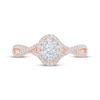 Thumbnail Image 3 of Now + Forever Oval-Cut Diamond Double-Halo Engagement Ring 1/2 ct tw 14K Rose Gold