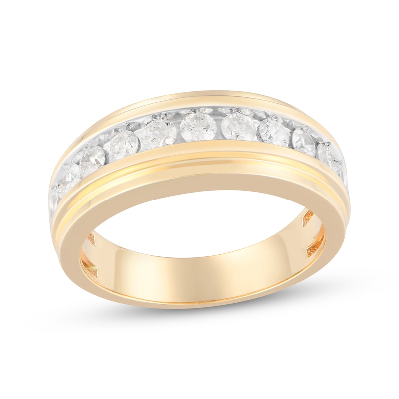 Main Image 1 of Now + Forever Men's Diamond Wedding Band 1 ct tw 10K Yellow Gold