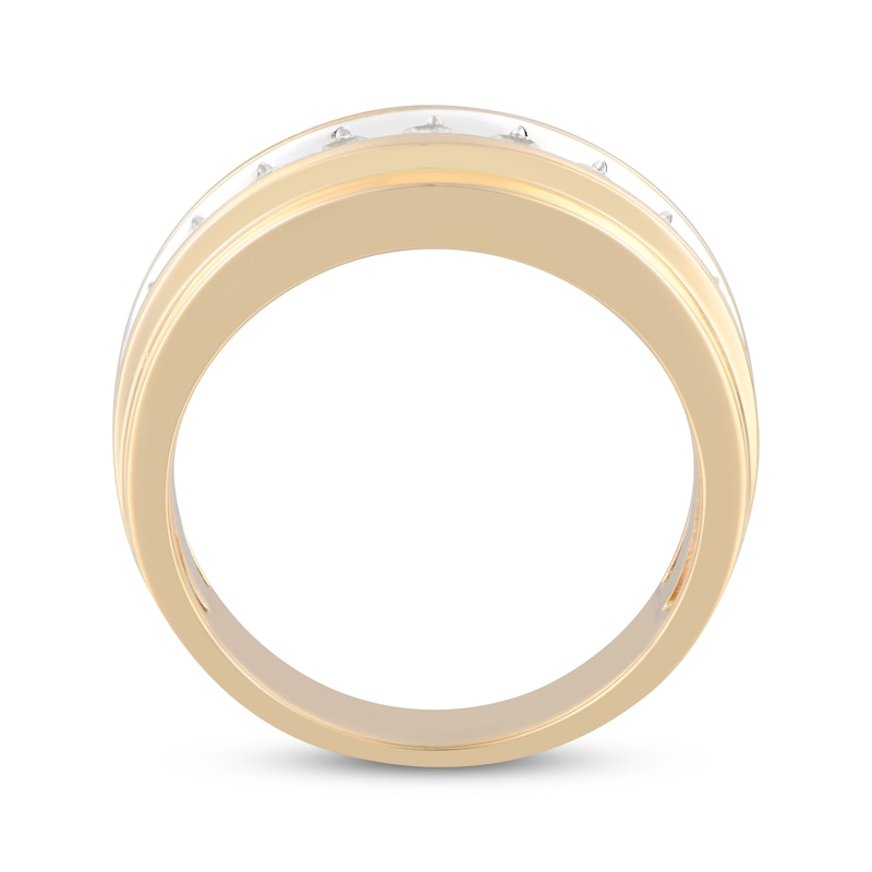 Main Image 3 of Now + Forever Men's Diamond Wedding Band 1 ct tw 10K Yellow Gold